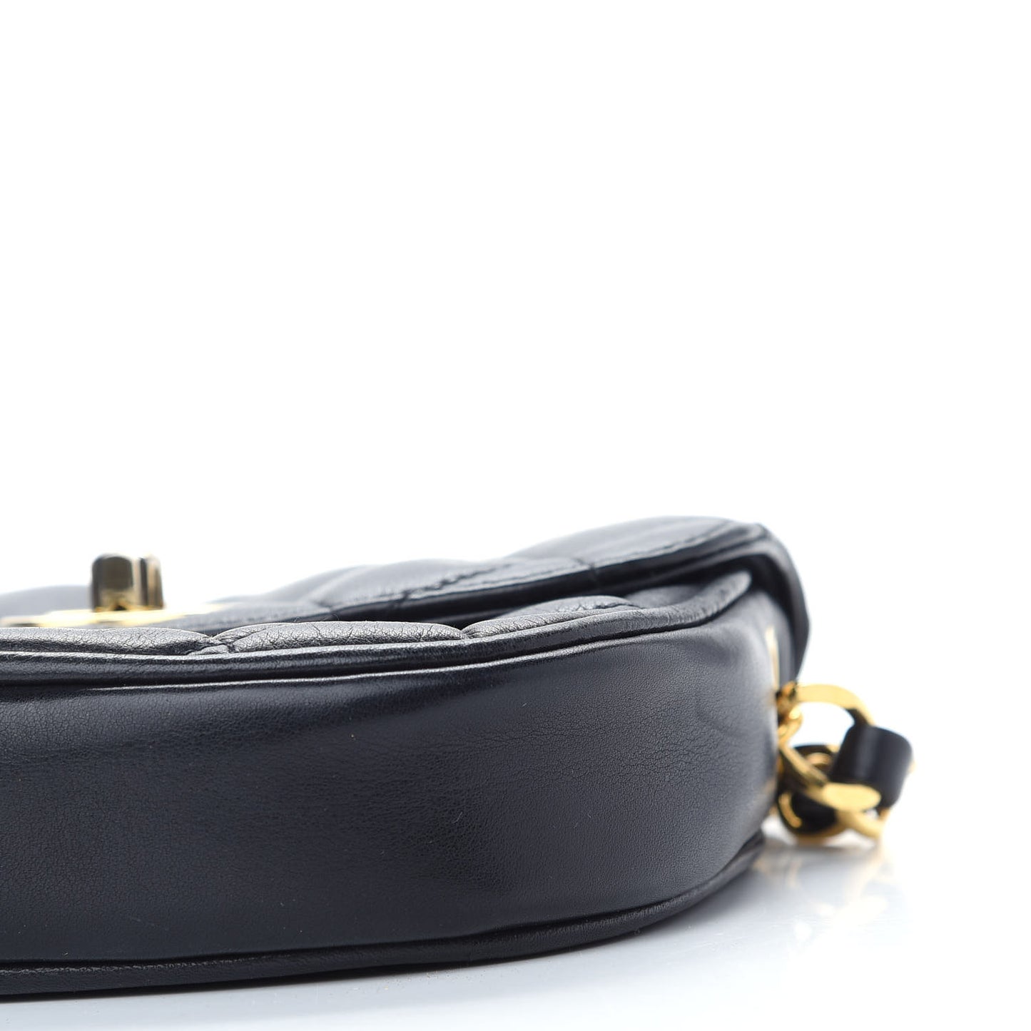Lambskin Quilted Extra Mini Flap Black