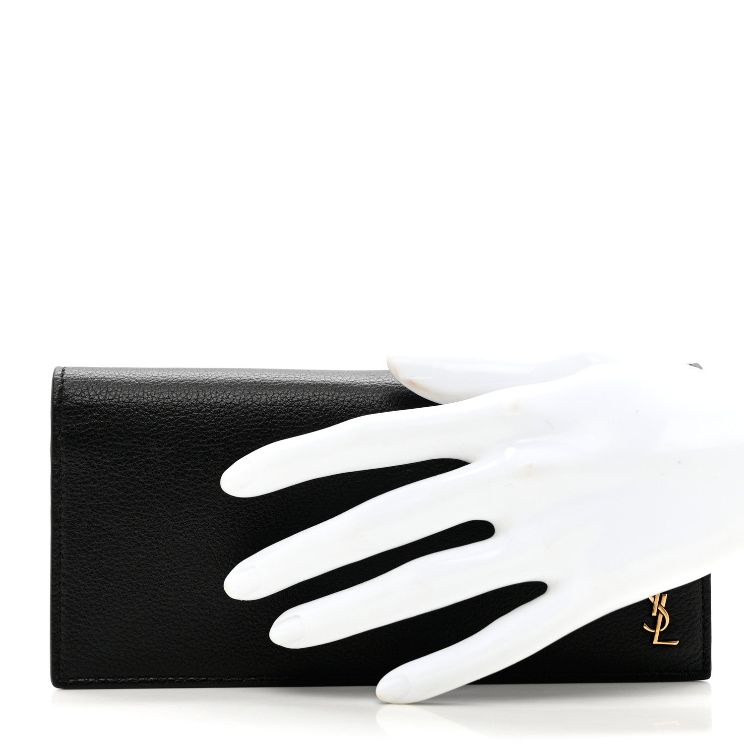 Saint Laurent Calfskin Tiny Monogram Cassandre Wallet Black 2 of 6