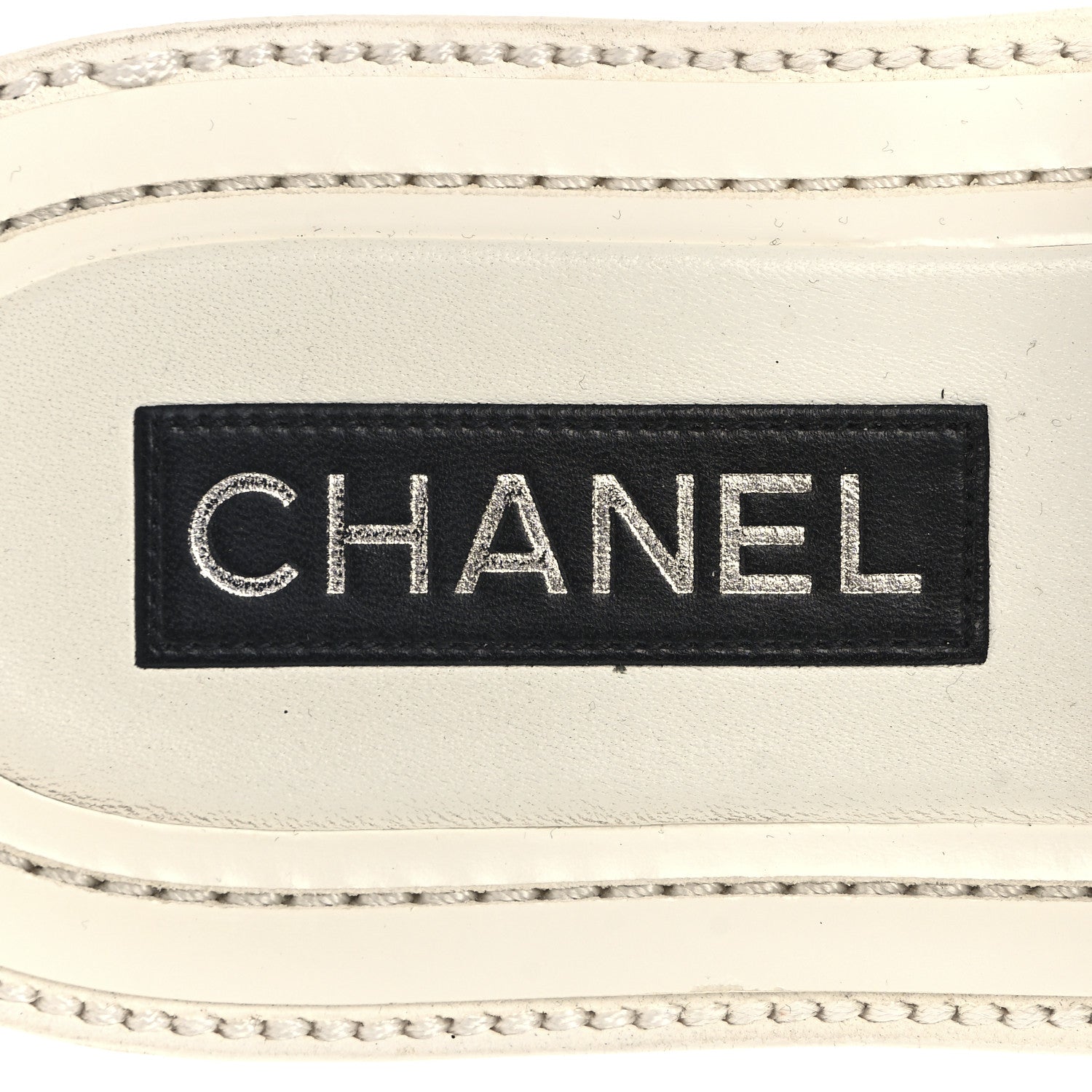 Chanel Raffia Crystal CC Mules Sandals 39.5 White 9 of 10