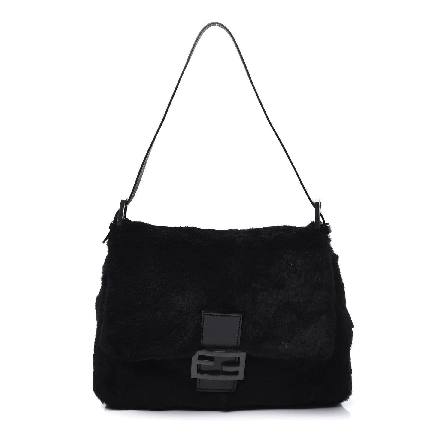 Mink Fur Mama Baguette Black