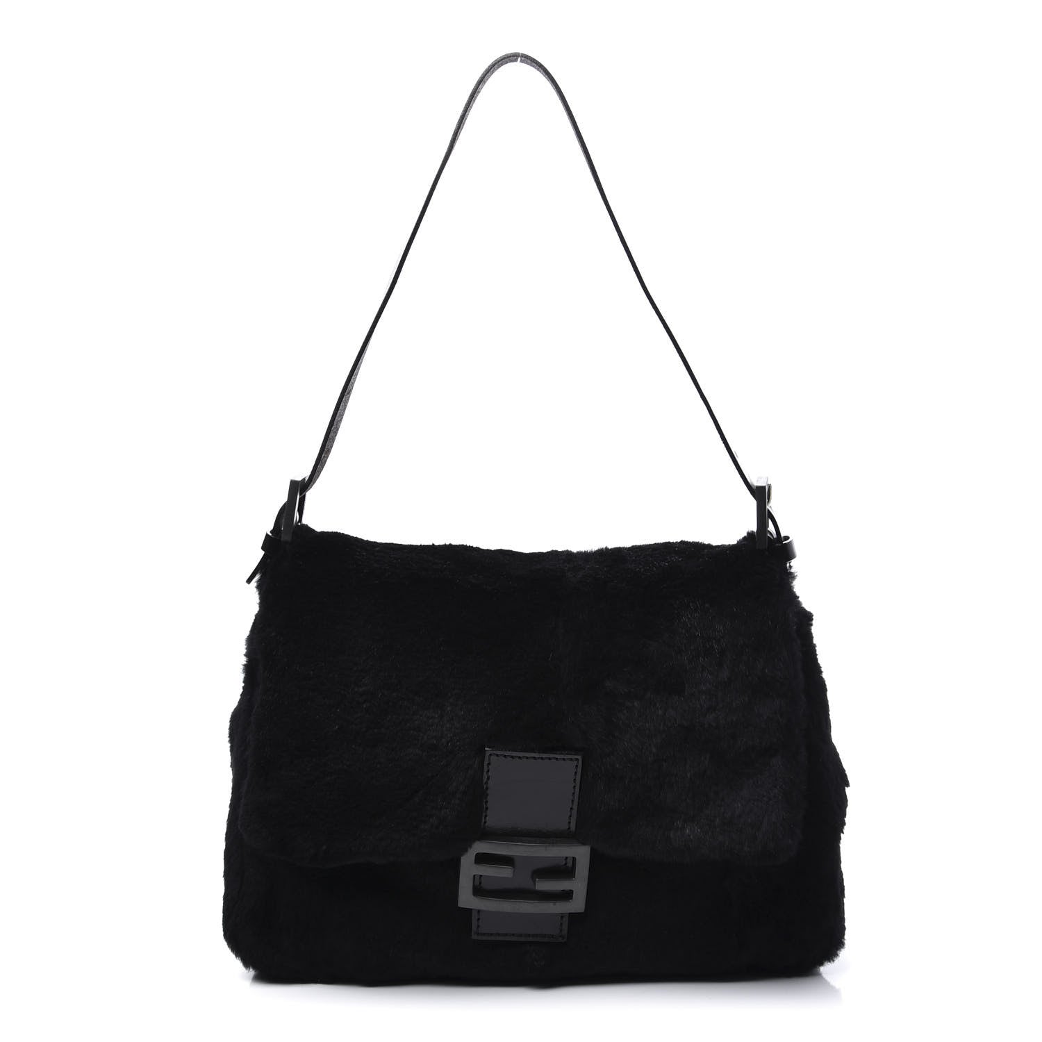 Fendi Mink Fur Mama Baguette Black 1 of 9