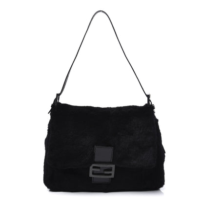 Fendi Mink Fur Mama Baguette Black 1 of 9