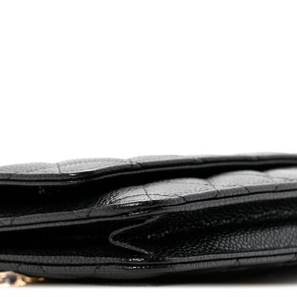 Chanel Caviar Quilted Wallet on Chain WOC Black 10 of 13