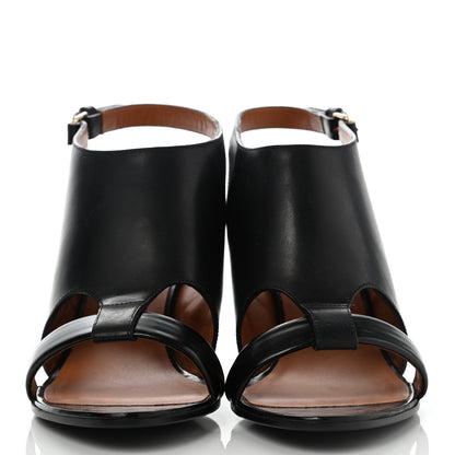 Givenchy Calfskin Slingback Cutout Sandals 38.5 Black 2 of 9