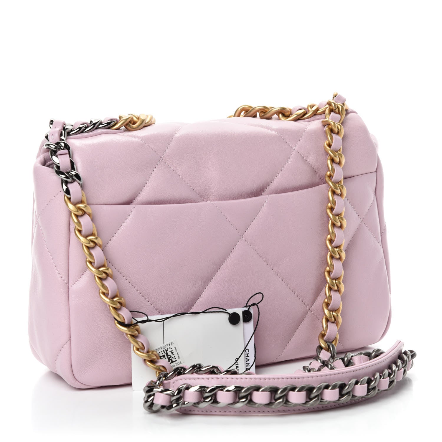 Chanel Lambskin Quilted Medium 19 Flap Light Pink 3 of 11