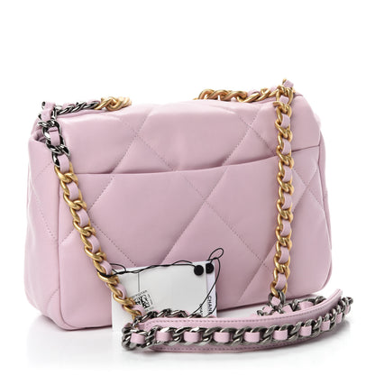 Chanel Lambskin Quilted Medium 19 Flap Light Pink 3 of 11