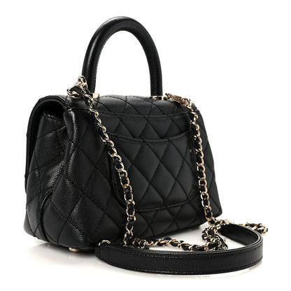 Chanel Caviar Quilted Extra Mini Coco Handle Flap Black 3 of 12