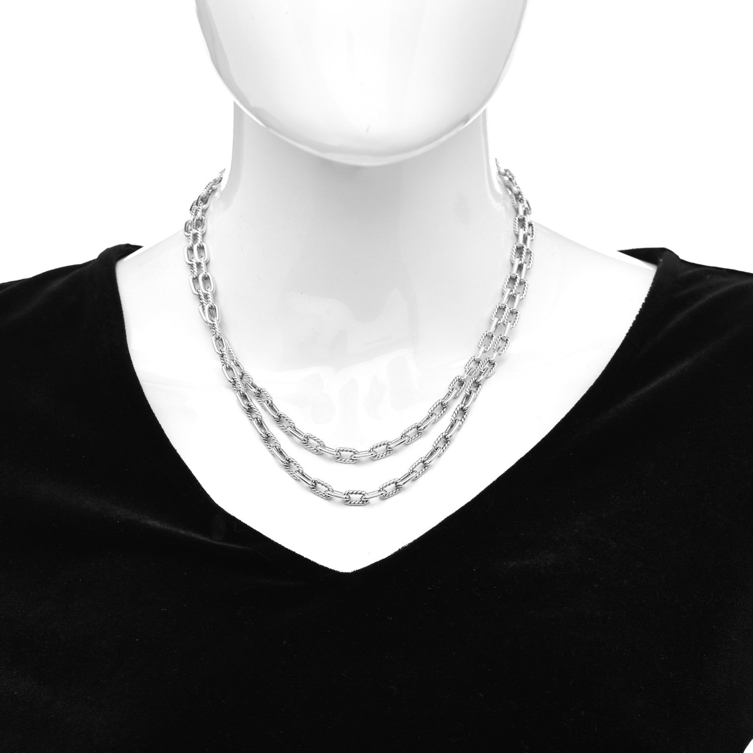 David Yurman Sterling Silver 5.5mm Madison Necklace 36" 2 of 4