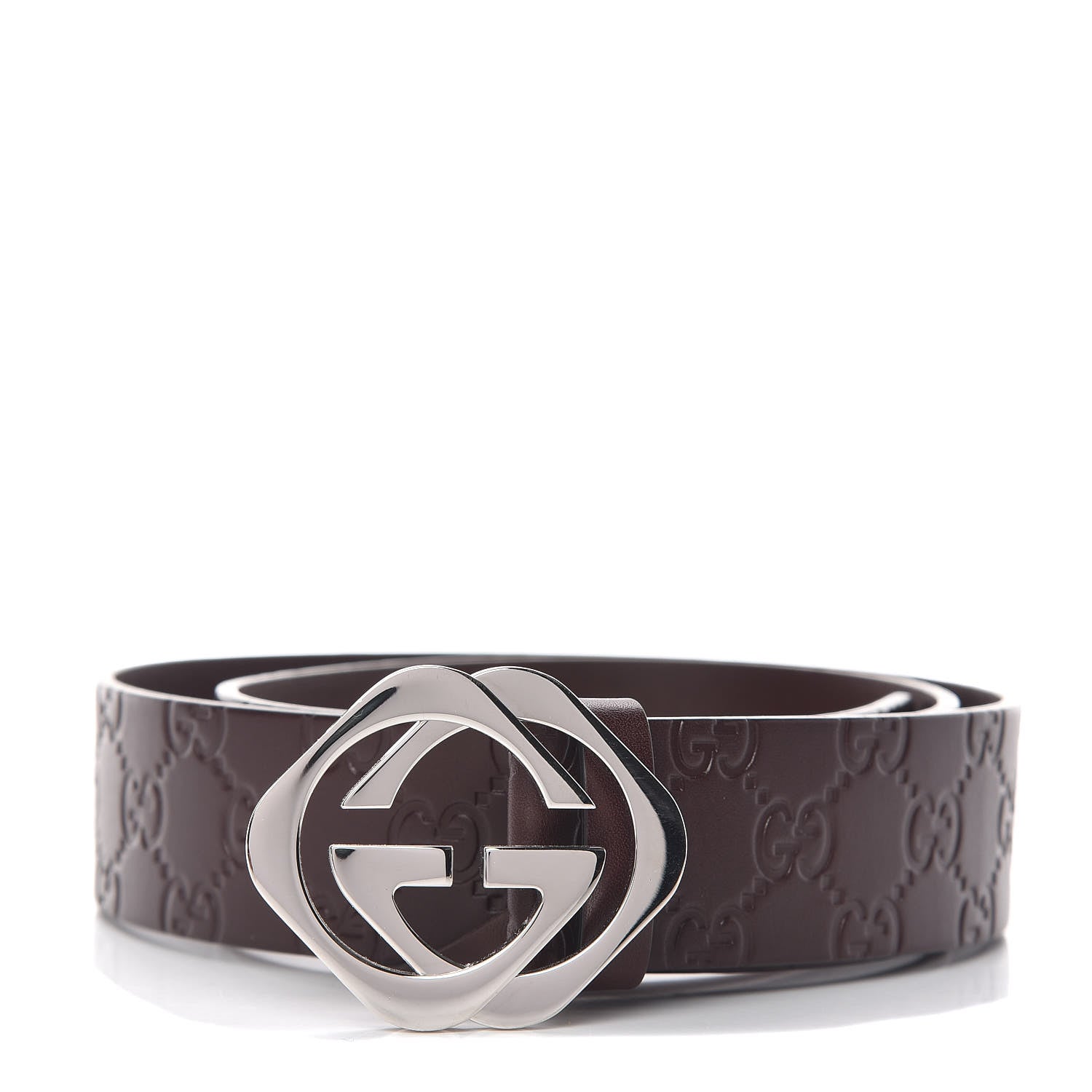 Gucci Guccissima Square G Belt 90 36 Brown 1 of 6