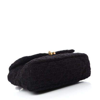 Chanel Tweed Quilted Large Chanel 19 Flap Black 4 of 11