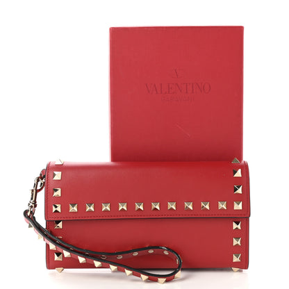 Valentino Garavani Vitello Rockstud Wristlet Travel Wallet Rosso Valentino 11 of 11