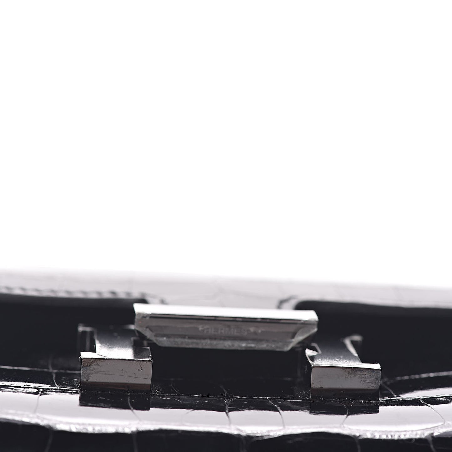 Shiny Alligator Constance Wallet Black