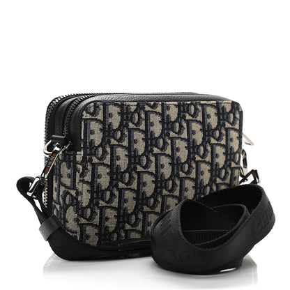 Christian Dior X KENNY SCHARF Oblique Canvas Embroidered Patches Crossbody Charcoal 2 of 11