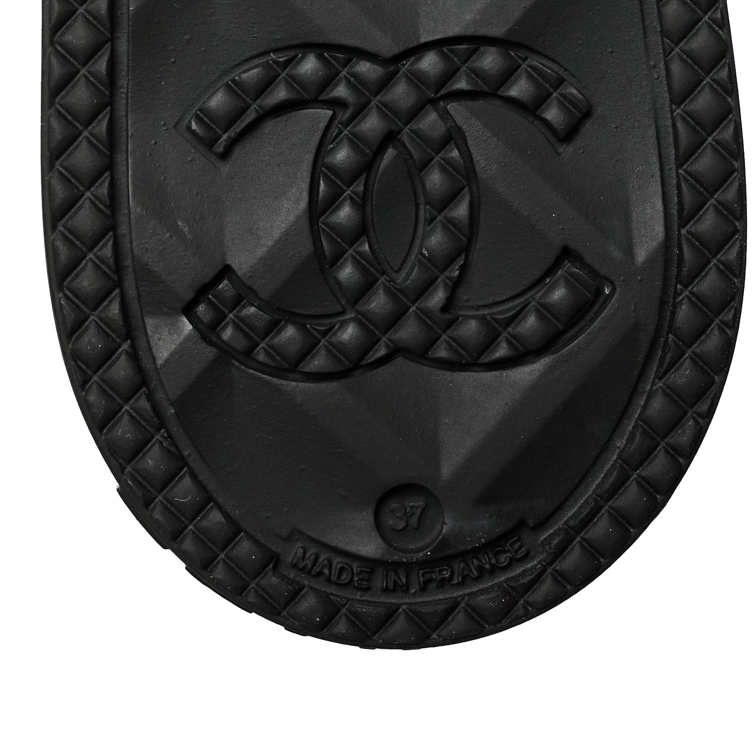 Chanel Caoutchouk CC High Boots 37 Black 7 of 11