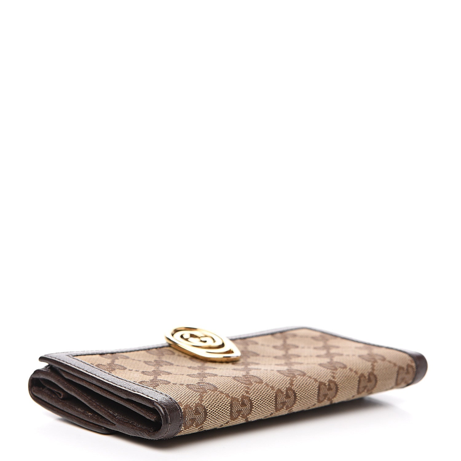 Gucci Monogram Interlocking GG Continental Wallet Dark Brown 3 of 10