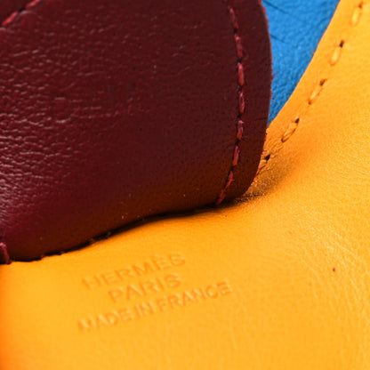 Hermes Milo Lambskin Grigri Rodeo Horse Bag Charm MM Jaune D'Or Bleu Zanzibar Rouge H 3 of 3