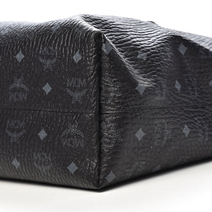 MCM Visetos Medium Anya Shopper Tote Black 8 of 9