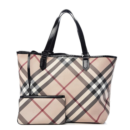 Burberry Supernova Check Large Nickie Tote Black 1 of 14