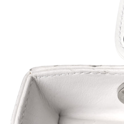 Christian Dior Lambskin Studded Cannage Medium Lady Dior White 12 of 19