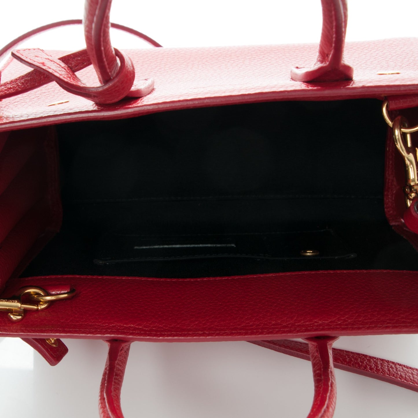 Grained Calfskin Nano Sac De Jour New Red