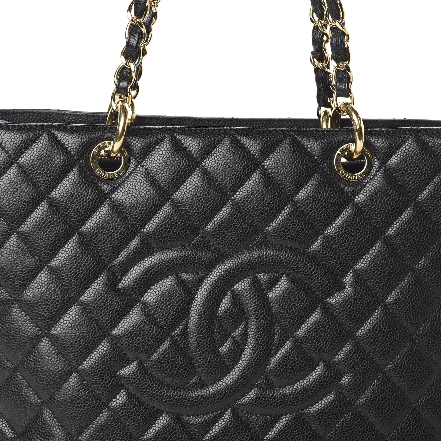 Chanel Caviar Quilted Grand Shopping Tote GST Black 7 of 9