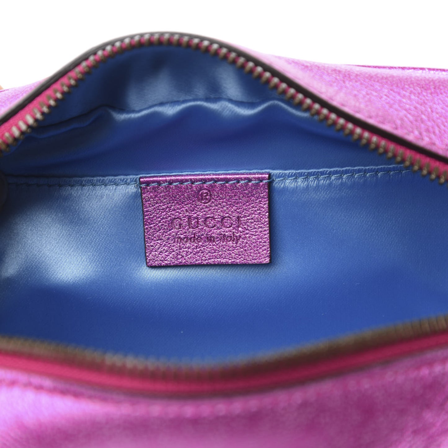 Laminated Nappa Matelasse Small GG Marmont Chain Shoulder Bag Fuxia Rosso Rosa