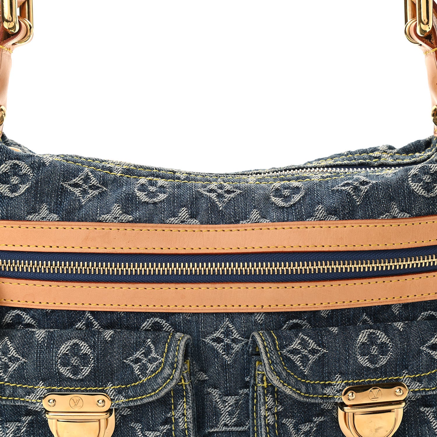 Louis Vuitton Monogram Denim Baggy PM Blue 7 of 9