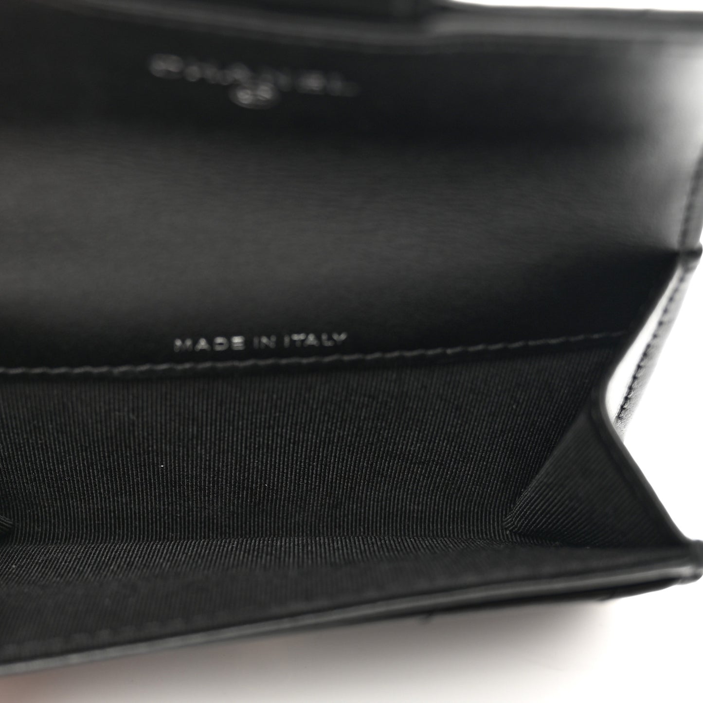 Aged Calfskin Chevron Quilted Reissue Card Holder Wallet So Black