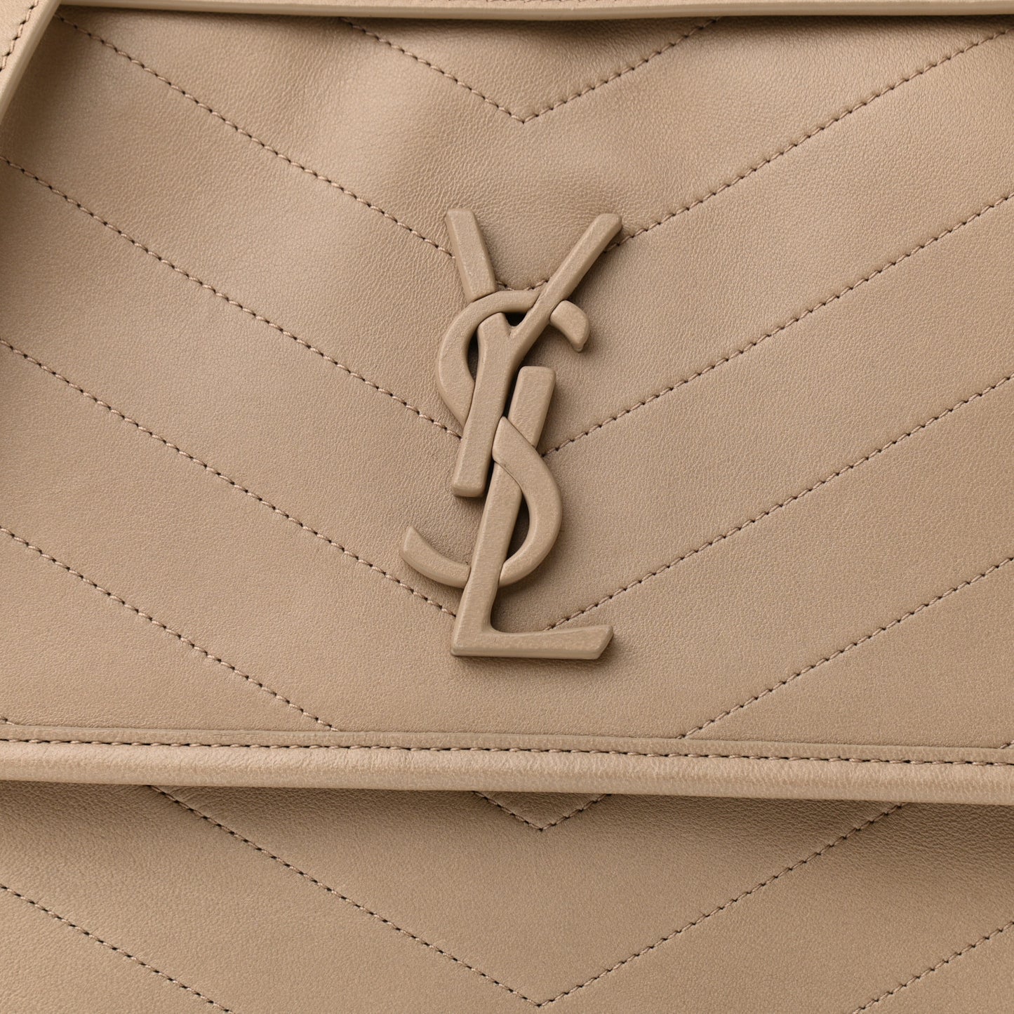 Lambskin Matelasse Monogram Medium Niki Chain Satchel Dark Beige
