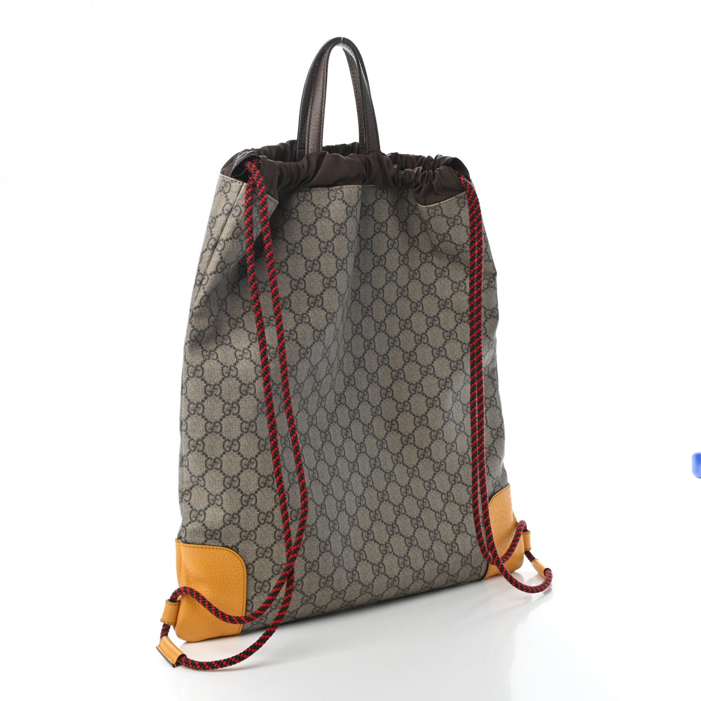 GG Supreme Monogram Neo Vintage Drawstring Backpack Beige New Acero Crop