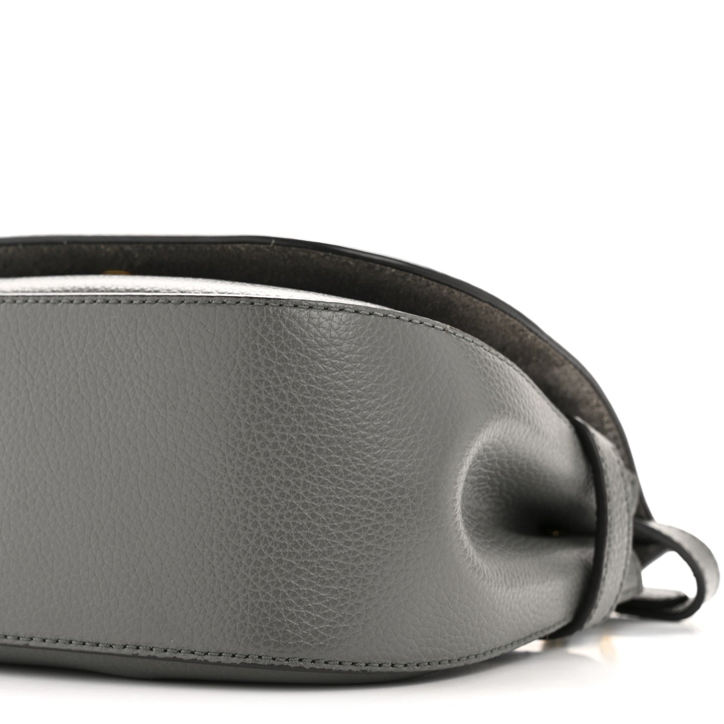 Small Classic Grain Calfskin Small Amberley Satchel Charcoal