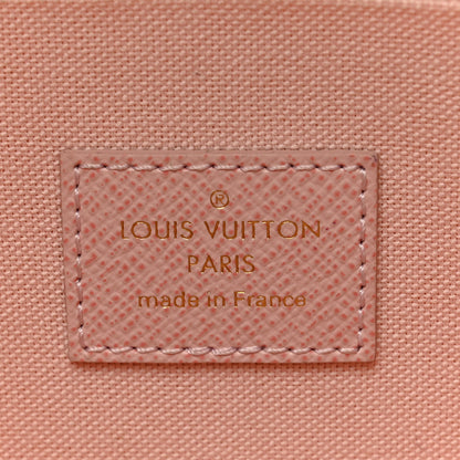 Louis Vuitton Damier Azur Pochette Felicie Chain Wallet Rose Ballerine 7 of 12