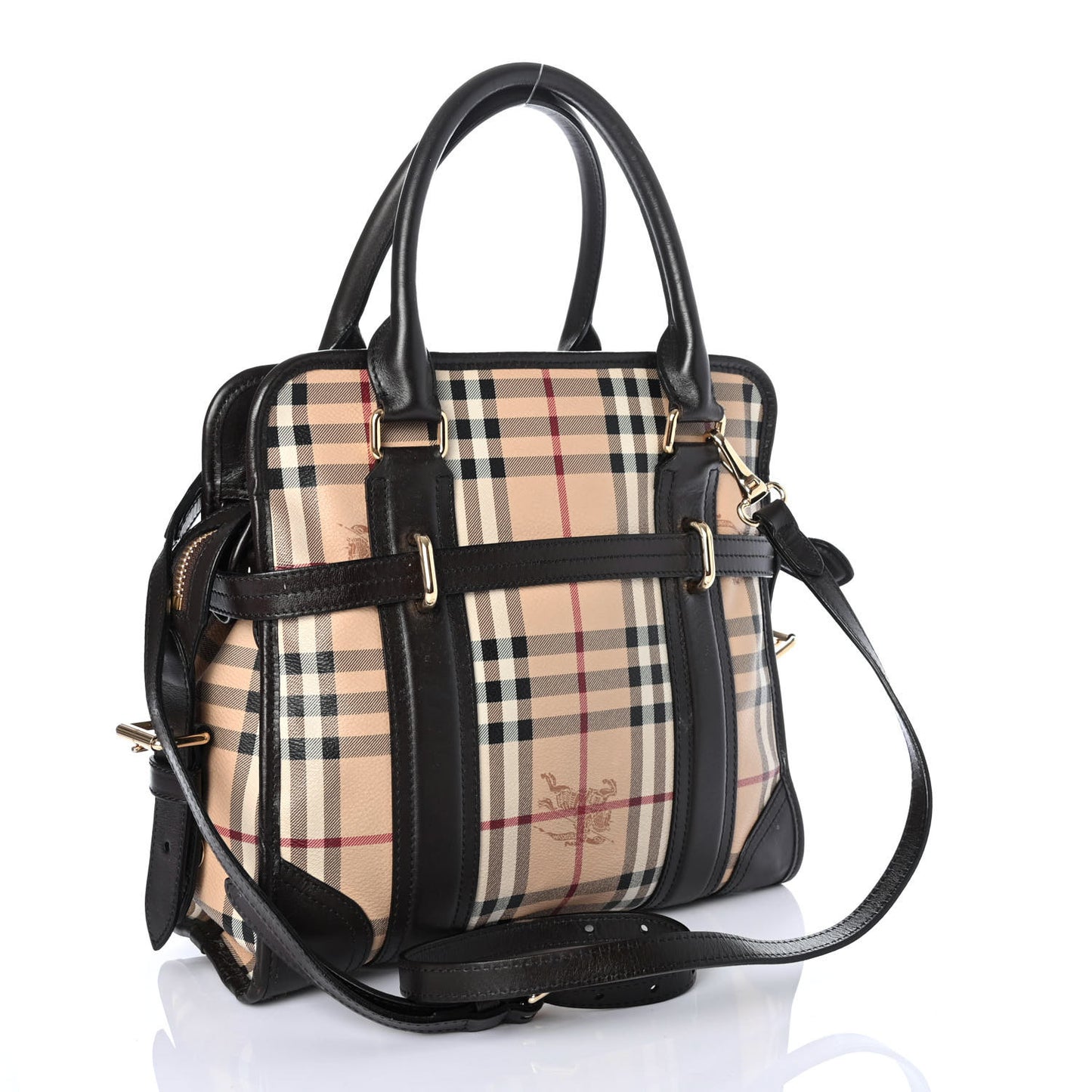 Haymarket Check Minford Portrait Tote Chocolate