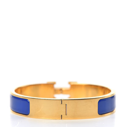 Hermes Narrow Enamel Clic Clac H Bracelet PM Bleu Royal 3 of 6