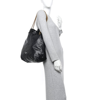 Balenciaga Crushed Calfskin Crush Medium Chain Tote Black 2 of 9