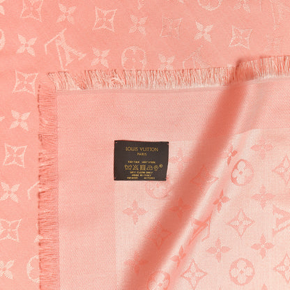 Louis Vuitton Silk Wool Monogram Shawl Corail 4 of 4