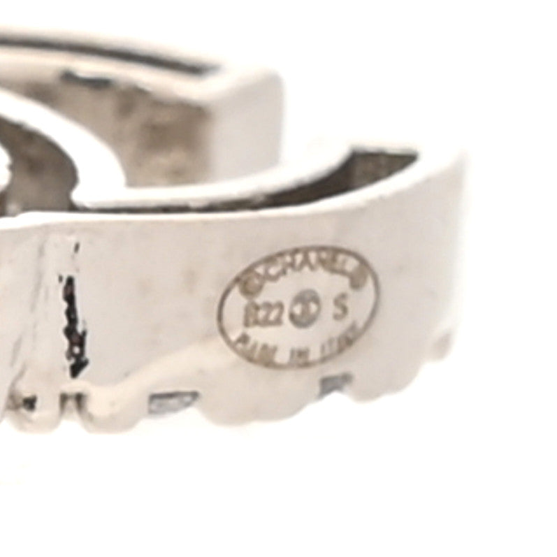 Metal Crystal CC Chain Drop Earrings Gold