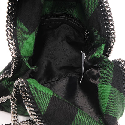 Stella McCartney Wool Plaid Falabella Fold Over Tote Vert 8 of 12
