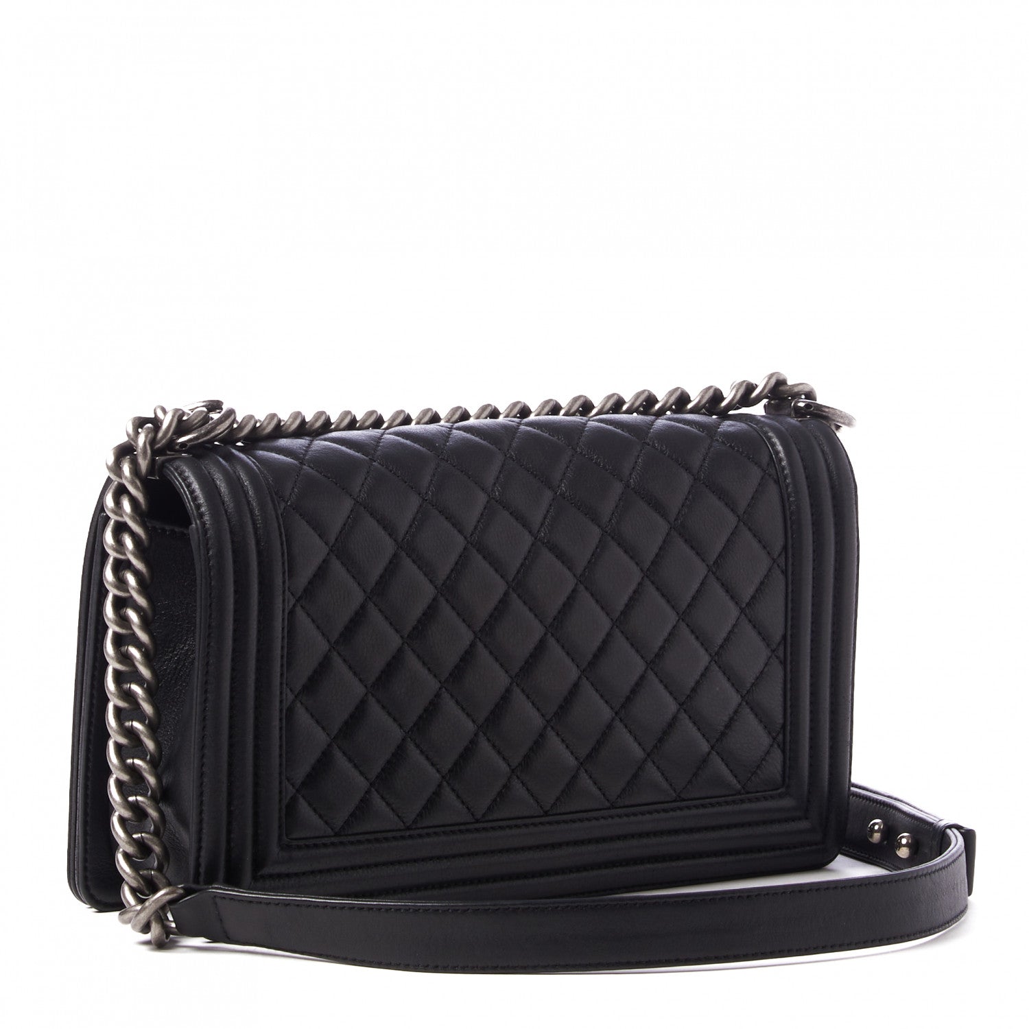 Chanel Calfskin Quilted Medium Boy Flap Black 2 of 9
