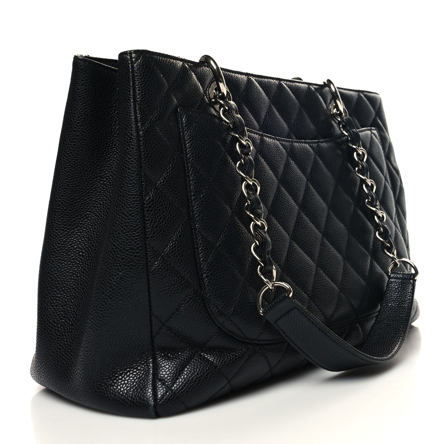 Caviar Quilted Grand Shopping Tote GST Black