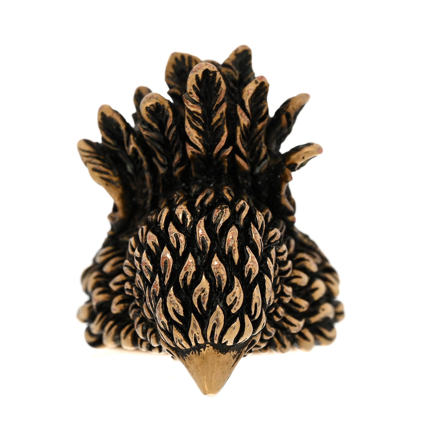 Metal Eagle Ring 53 6.25 Aged Gold