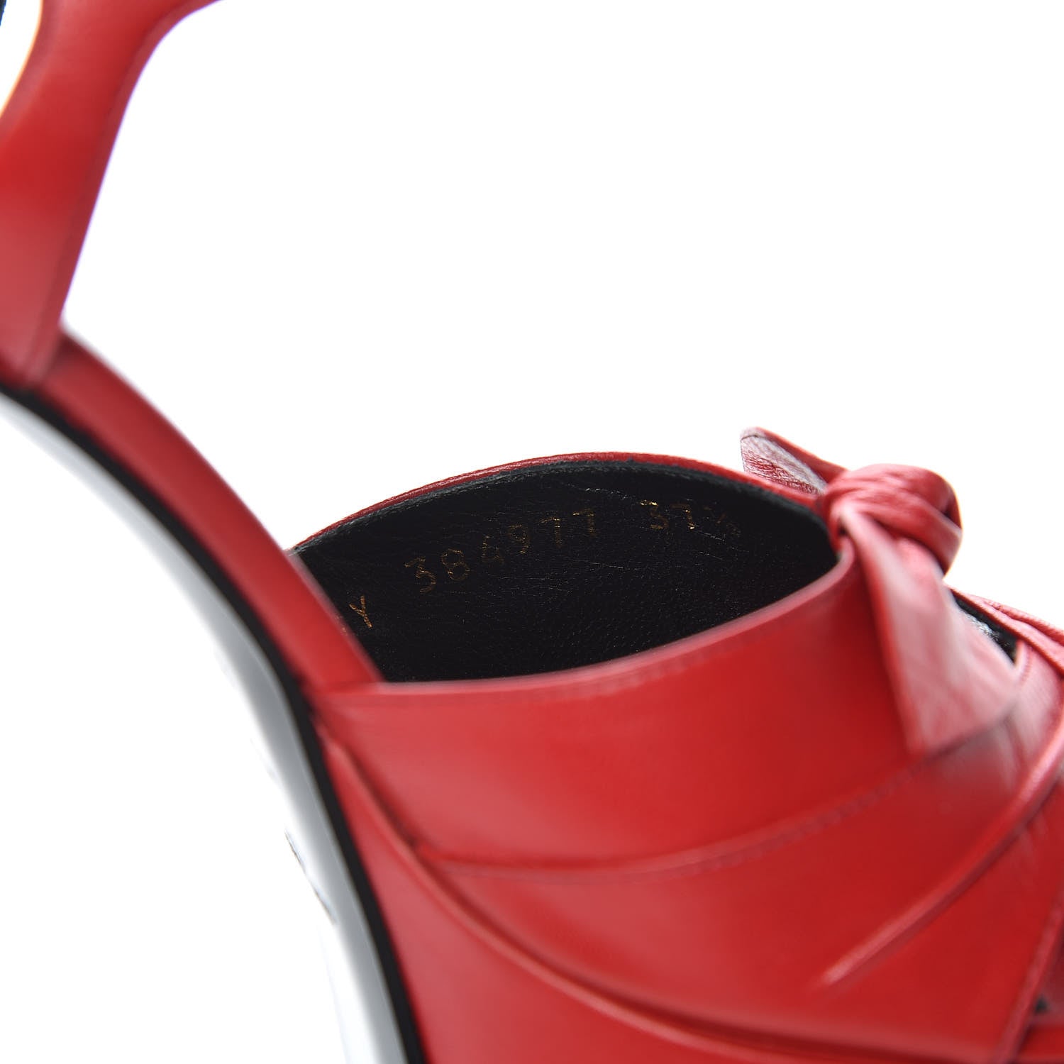 Saint Laurent Goatskin Candy 80 Platform Sandals 37.5 Red 9 of 10
