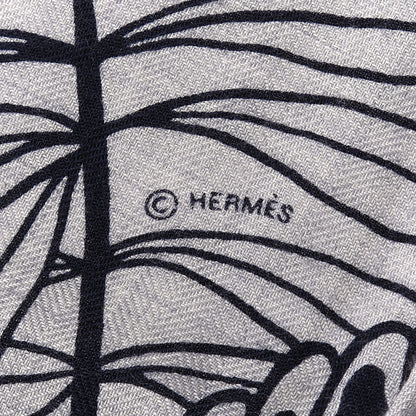 Hermes Cashmere Silk The Three Graces Shawl 140 Gris Chine Caban 7 of 8
