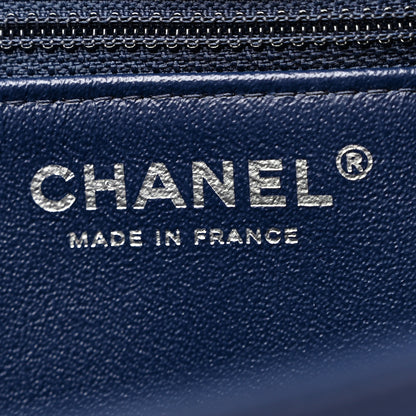 Chanel Lambskin Quilted Clutch Flap Blue 6 of 8