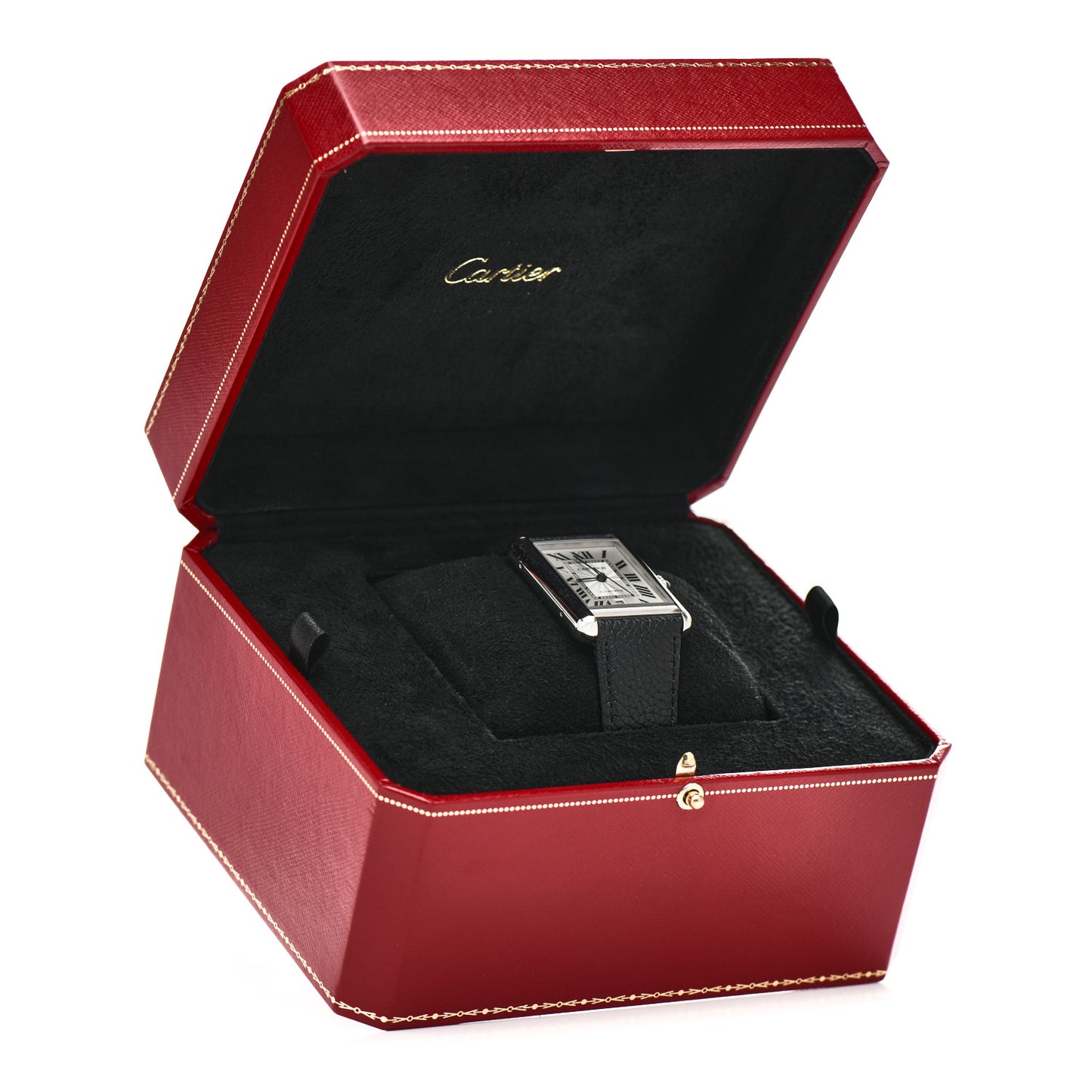 Stainless Steel Calfskin 31mm Tank Solo Automatic Watch