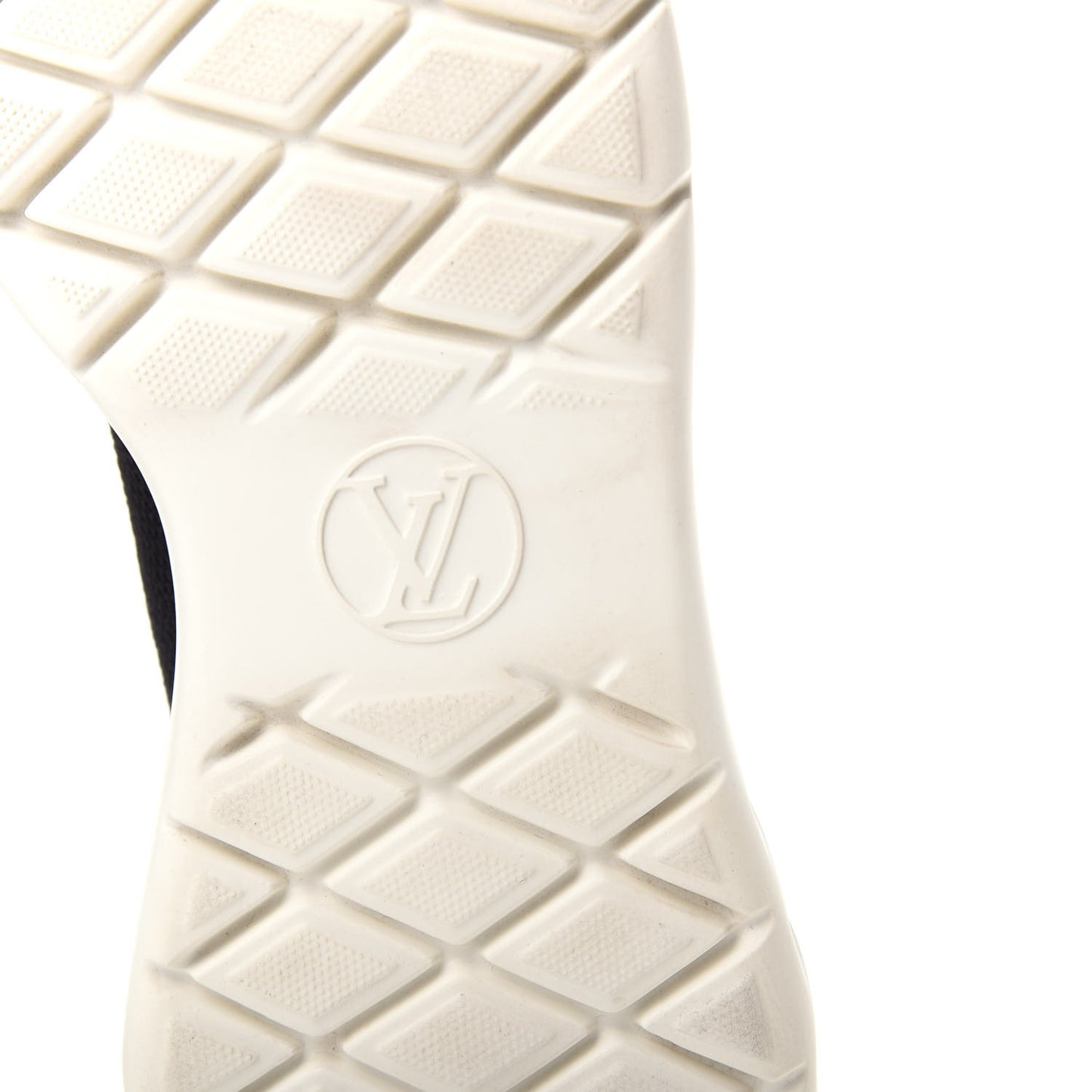 Stretch Fabric LV Black Heart Sock Sneaker 37.5 Black
