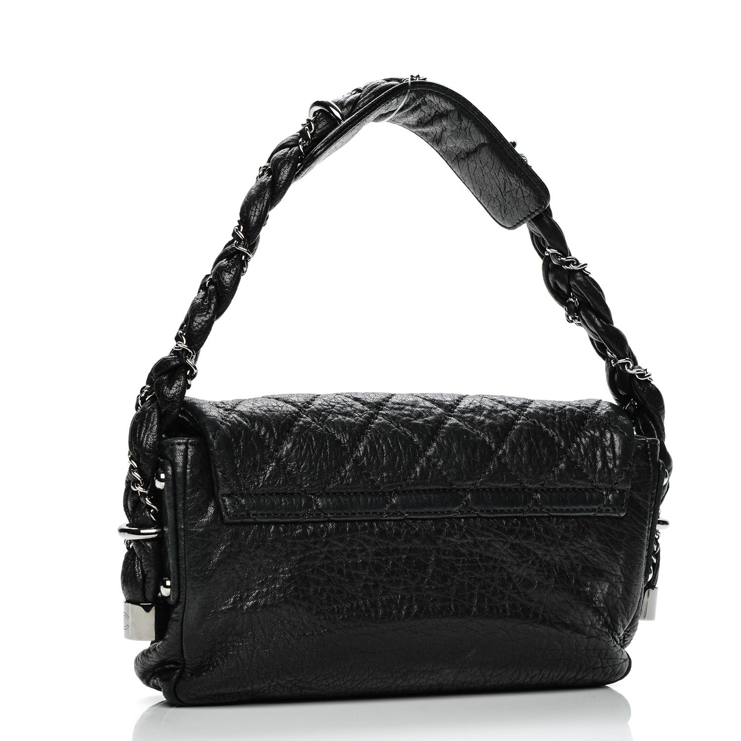 Chanel Distressed Lambskin Small Lady Braid Flap Black 3 of 7