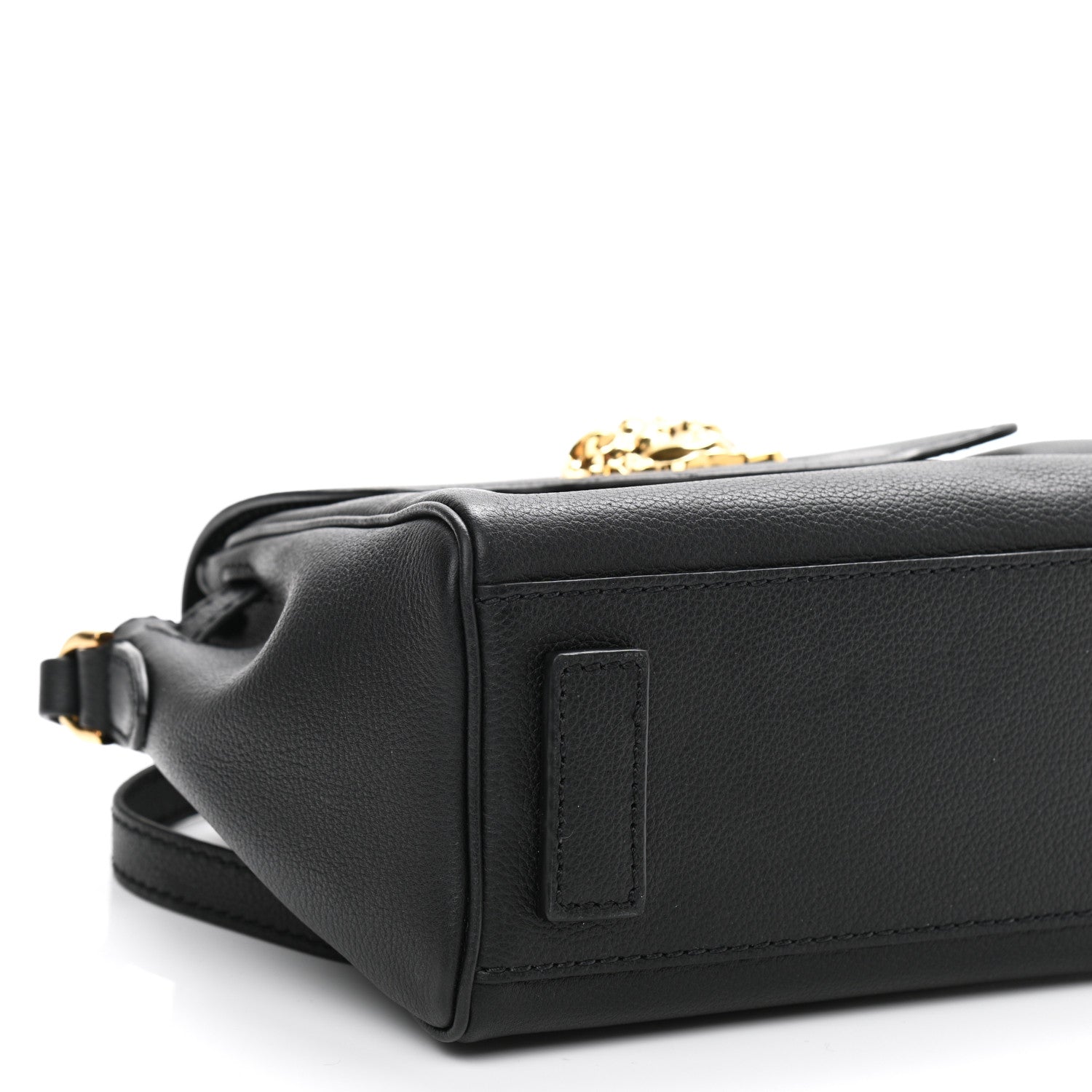 Versace Grained Calfskin Small La Medusa Top Handle Bag Black 9 of 12