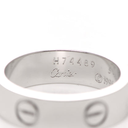 Cartier 18K White Gold 5.5mm LOVE Ring 54 6.75 5 of 6