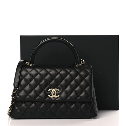 Chanel Caviar Quilted Small Coco Handle Flap Black 10 of 10